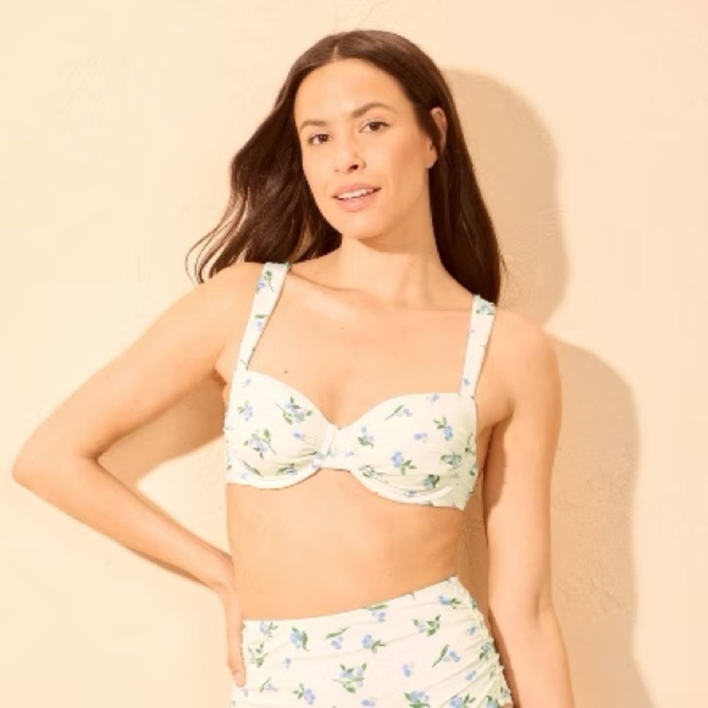 NWT Shade‎ & Shore Blueberry Bikini Set 34DD